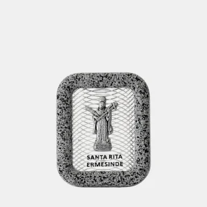 Placa devocional Santa Rita retangular